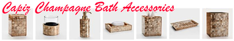 Capiz Champagne Bath Accessories Collection