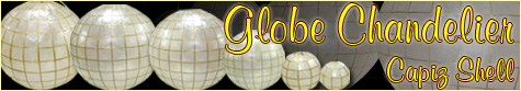 Hanging Capiz Globe Chandelier