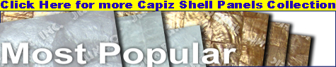 Capiz shell panel products