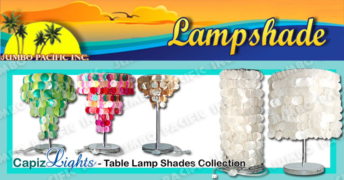 Capiz Lamp Shades, Table and floor home decoration