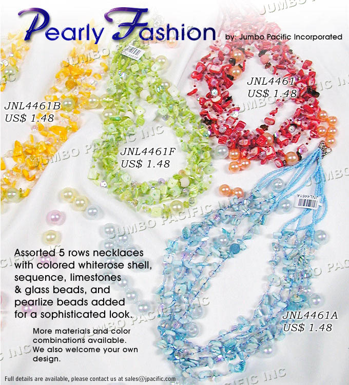 Philippine fashion product pearlize beads necklace collection