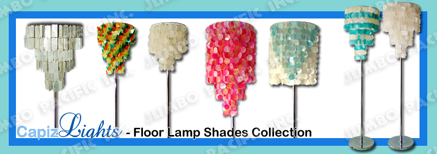 Capiz Floor lampshades